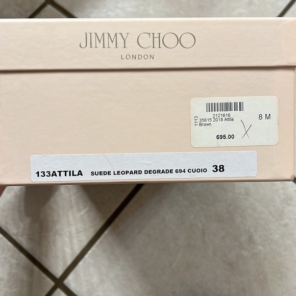 Jimmy Choo suede leopard flats 38 - Picture 7 of 8